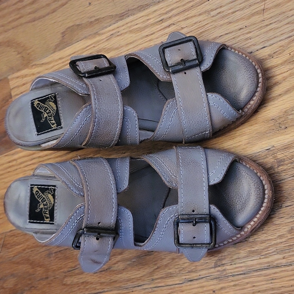 Freebird Caprice icy Beige Strappy Sandals with Buckles size 6